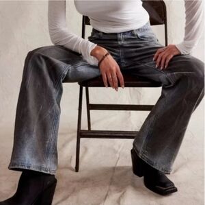 NEW Free People Tinsley baggy High Rise  Straight Leg Jeans